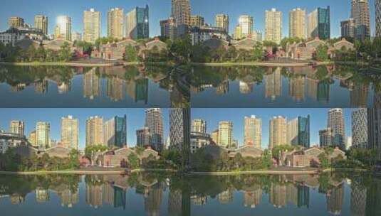 4K上海航拍中共一大会址国庆实景纪念馆高清在线视频素材下载