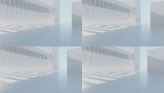 白色室外抽象建筑背景动画高清在线视频素材下载