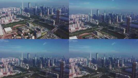 广州琶洲数字经济试验区航拍高清在线视频素材下载
