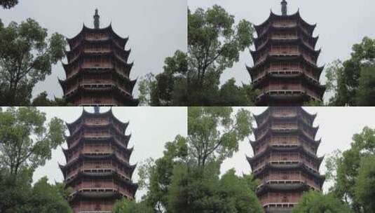 烟雨江南苏州北寺塔实拍高清在线视频素材下载