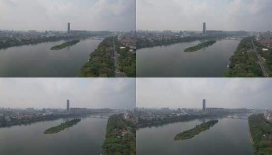 航拍广西柳州柳江风光高清在线视频素材下载