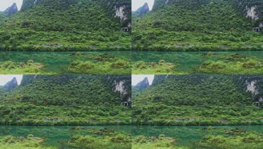 青山绿水江河流域美丽风景高清在线视频素材下载