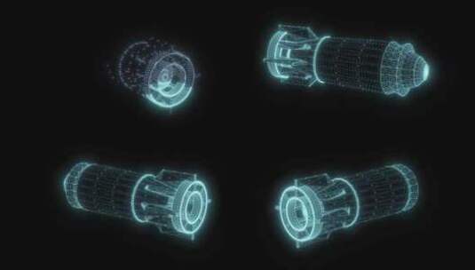 科技感导弹炮弹飞弹三维渲染素材高清在线视频素材下载