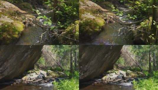 夏季山涧溪流高清在线视频素材下载
