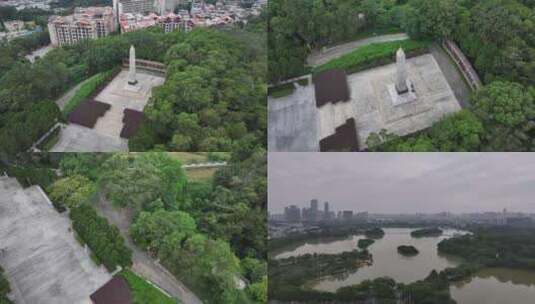 惠洲人民英雄纪念碑高清在线视频素材下载