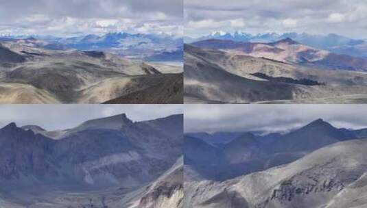 航拍西藏仲巴县山脉风光高清在线视频素材下载