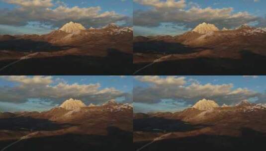 四川川西甘孜云绕雅拉观景台、雅拉雪山高清在线视频素材下载