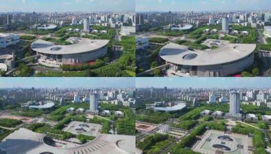 上海科技馆城市环境高清在线视频素材下载