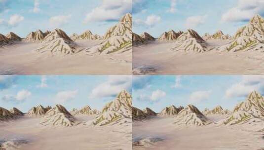 户外山脉地形背景3D渲染高清在线视频素材下载