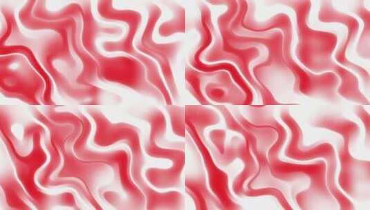 抽象的红色和白色波浪图案动画液体背景。高清在线视频素材下载