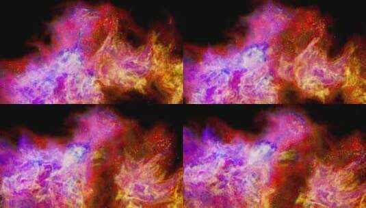五颜六色的气体和尘埃组成的巨大星际云高清在线视频素材下载