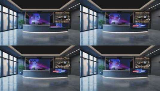 3D虚拟电视演播室新闻Ab2 3高清在线视频素材下载