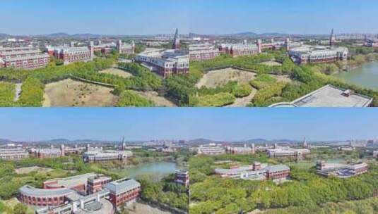 华东政法大学 松江大学城 最美大学航拍高清在线视频素材下载