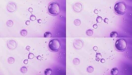 紫色分子结构和细胞生物概念视频高清在线视频素材下载