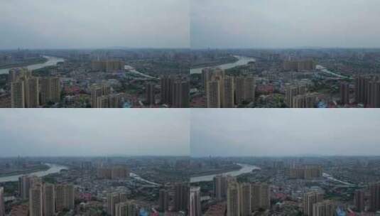航拍衡阳华侨城原岸高清在线视频素材下载