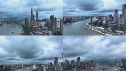 4K航拍上海魔都城市风光高清在线视频素材下载
