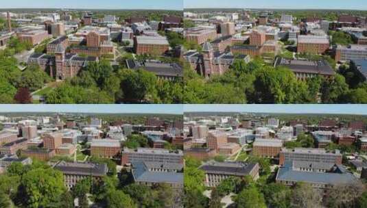俄亥俄州立大学校园和椭圆形与大学礼堂和汤高清在线视频素材下载