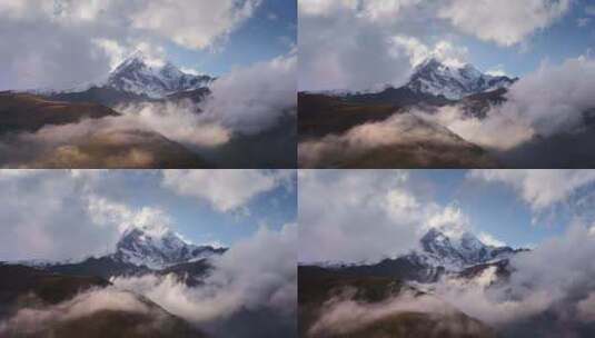 山，雪，云，冬天高清在线视频素材下载
