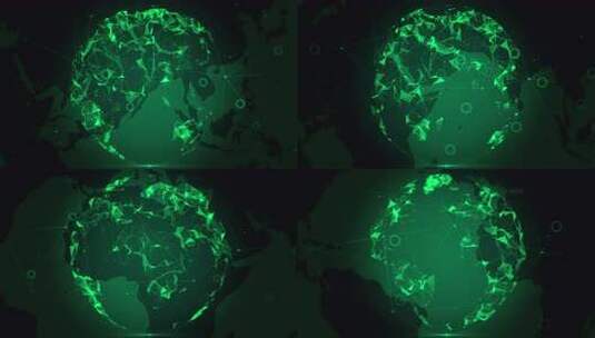 4K绿色神经丛球体技术网摘要背景高清在线视频素材下载