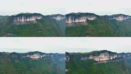 航拍湖南湘西里耶古镇八面山风景4K高清在线视频素材下载