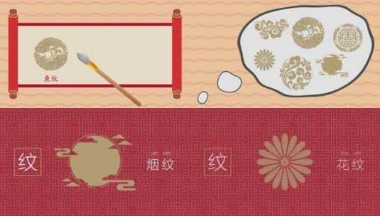 中国风卡通花纹mg动画高清AE视频素材下载