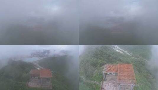 航拍深圳盐田菠萝山雨后生态自然风景高清在线视频素材下载