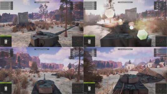 视频游戏，在线游戏，战争，坦克高清在线视频素材下载