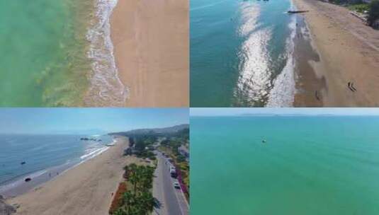 东海大海海边海水海浪沙滩海滩航拍风景唯美高清在线视频素材下载