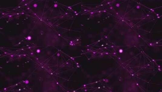 紫色物联网概念粒子背景高清在线视频素材下载