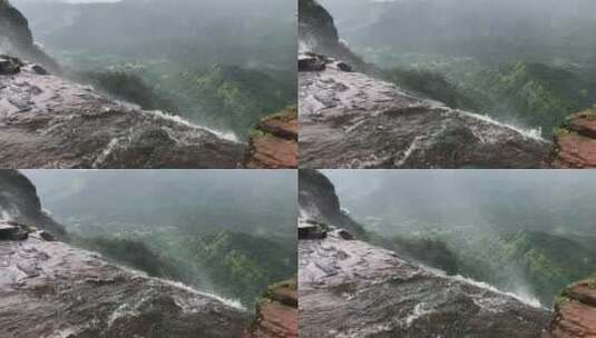 瀑布上的美景高清在线视频素材下载