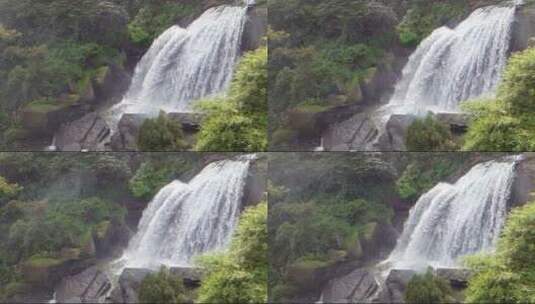 从瀑布倾泻而出的水 高清在线视频素材下载