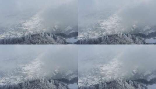 无人机4k航拍雪山云海延时高清在线视频素材下载