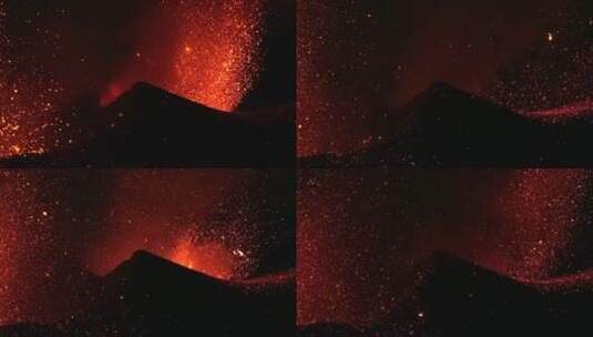 火山爆发自然景观高清在线视频素材下载