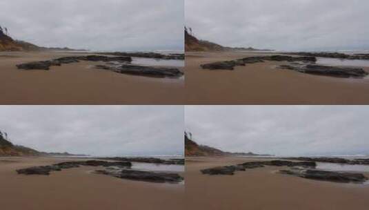 俄勒冈海岸上的岩石高清在线视频素材下载