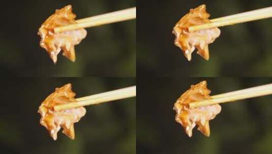 一筷子软嫩鱼肉肉质高清在线视频素材下载