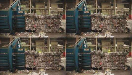 废品厂的垃圾分类高清在线视频素材下载