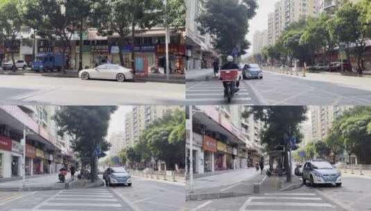 按下暂停键的深圳街景高清在线视频素材下载