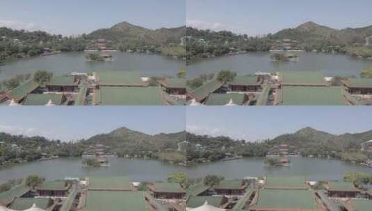 珠海市圆明新园4K航拍原素材8高清在线视频素材下载