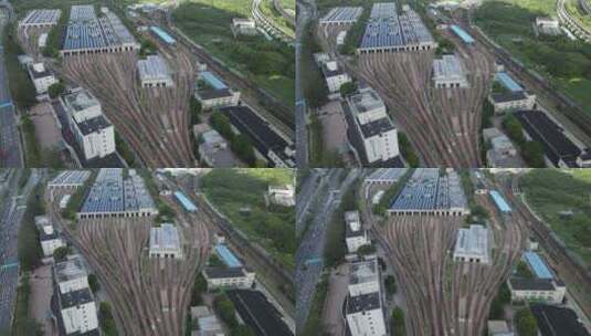 上海浦东新区地铁线路4K航拍高清在线视频素材下载