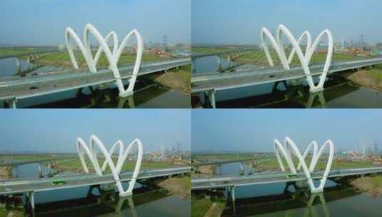 西安沣东镐京桥高清在线视频素材下载