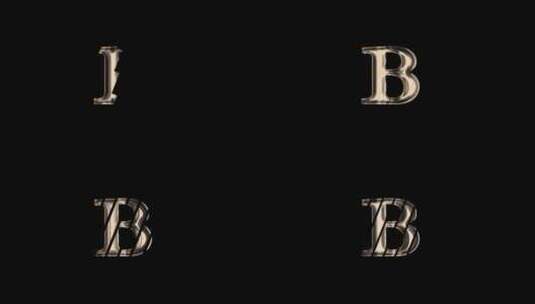B字母logo动画排版设计高清在线视频素材下载
