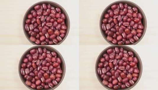 有机红豆煮粥食材4k平移高清在线视频素材下载