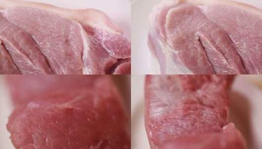 【镜头合集】五花肉瘦肉猪肉高清在线视频素材下载