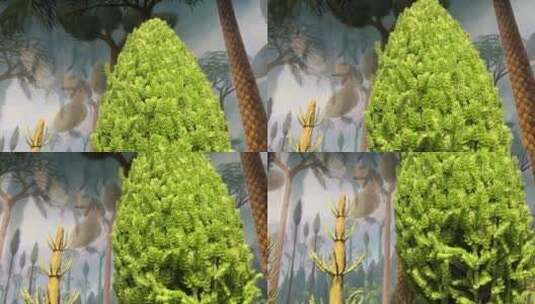 古代植物远古植物标本还原高清在线视频素材下载