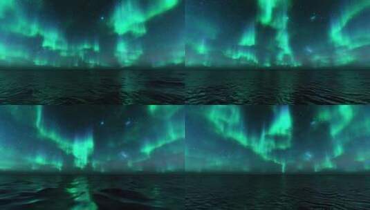 4K海洋天空极光1高清在线视频素材下载
