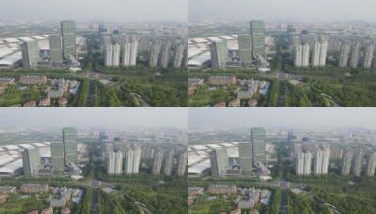 上海浦东新区花木兰路全景4K航拍高清在线视频素材下载