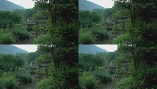 山间房子外景高清在线视频素材下载