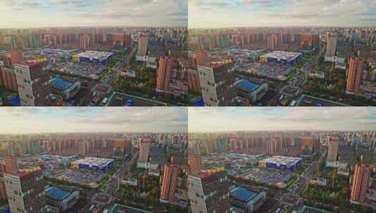中国辽宁沈阳铁西区宜家家居商场航拍城市高清在线视频素材下载