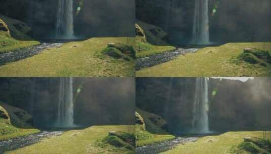 悬崖上的瀑布高清在线视频素材下载