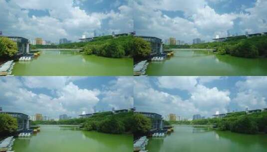 广西南宁民歌湖公园延时高清在线视频素材下载